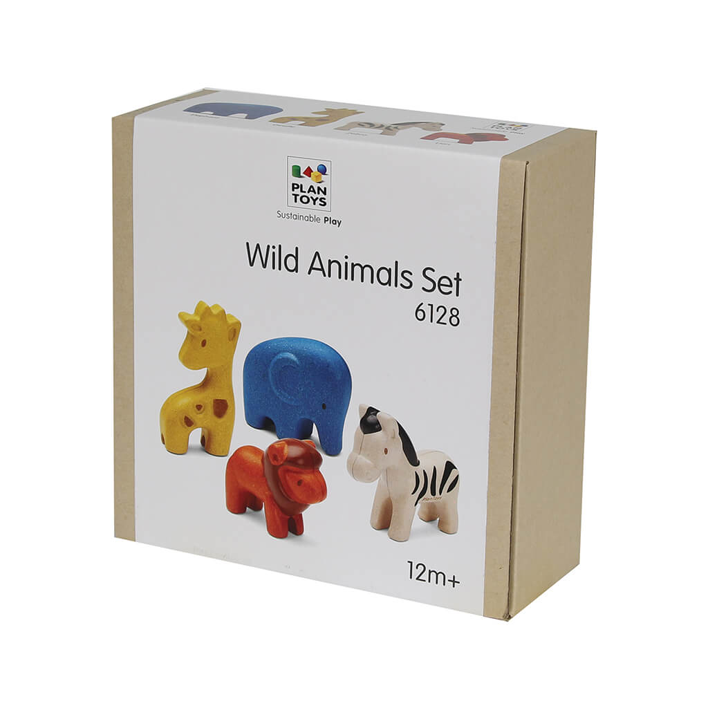 Wild Animals Wooden Toy Set Steam Rocket Fun Educational Toys Games