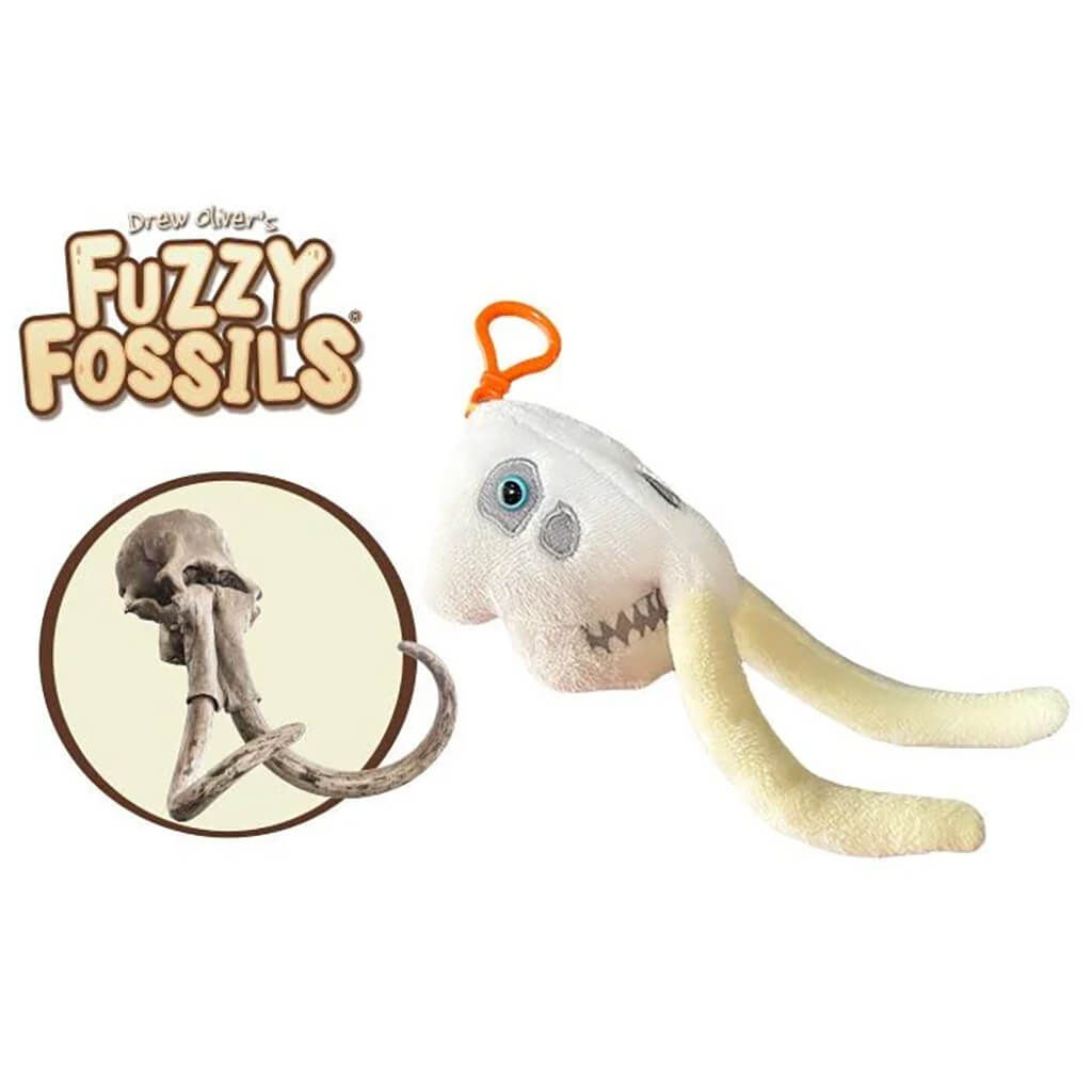 Woolly Mammoth Skull Key Ring - Giant Microbes (Fuzzy Fossils)