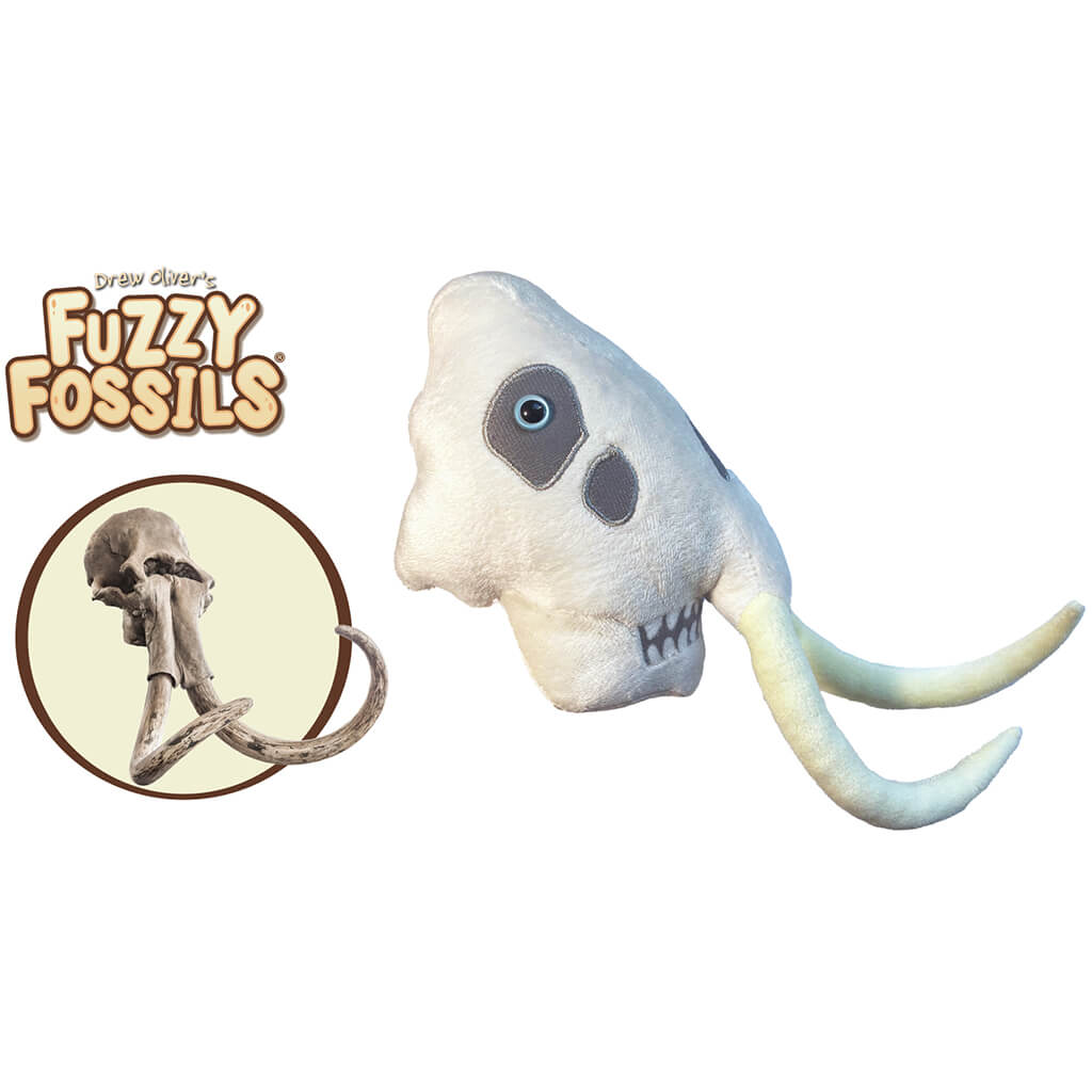 Woolly Mammoth Skull Soft Toy - Giant Microbes (Fuzzy Fossils)