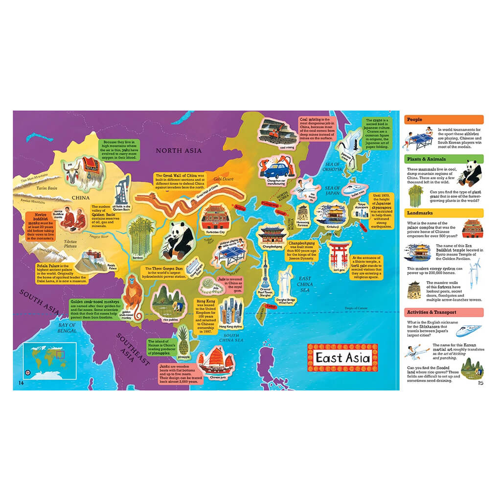 World Atlas Sticker Book - Barefoot Books (Paperback)