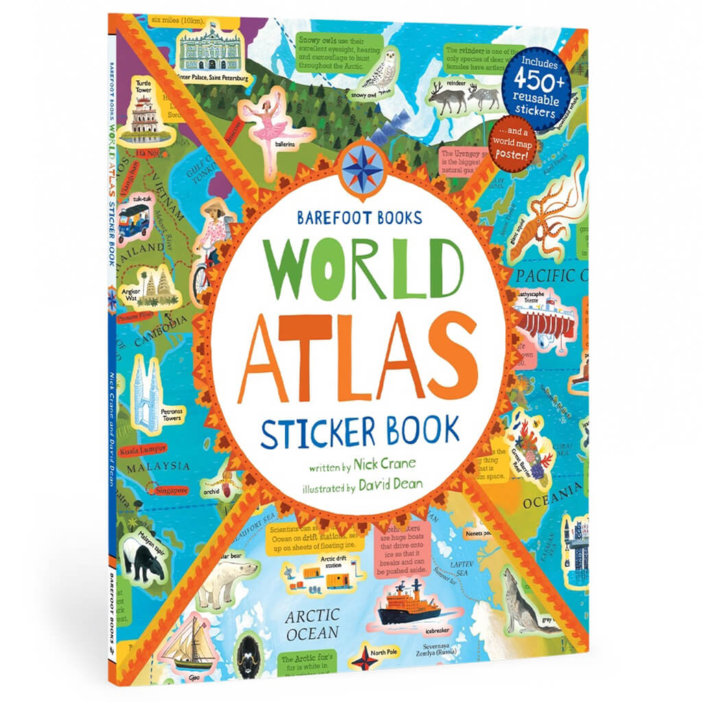 World Atlas Sticker Book - Barefoot Books (Paperback)