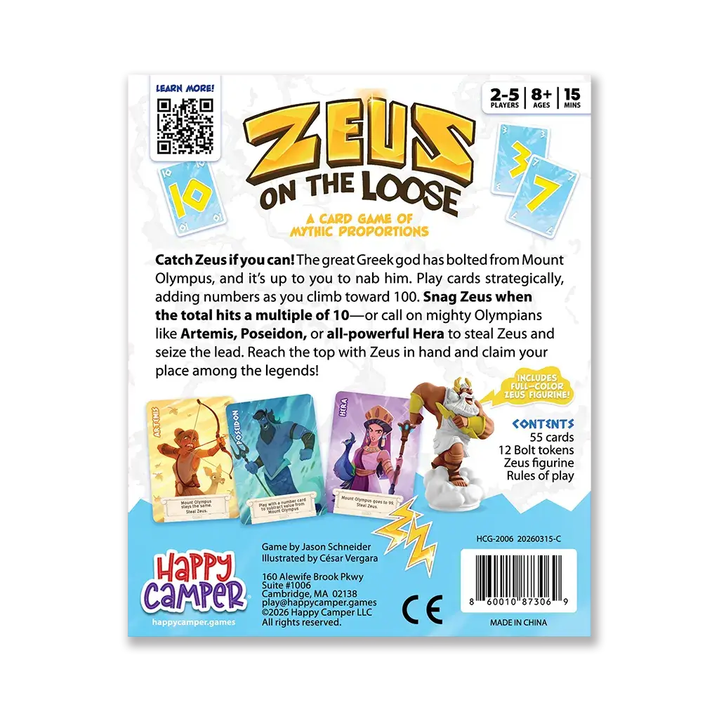 Zeus On The Loose Card Game - Gamewright