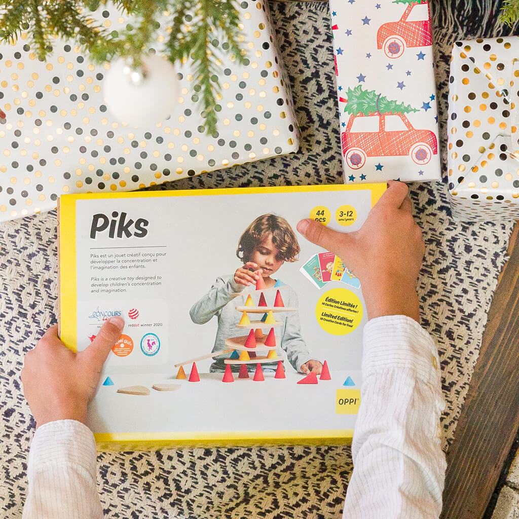 Piks Medium (44 Piece) Construction Set with Creative Cards - Oppi (DAMAGED BOX)