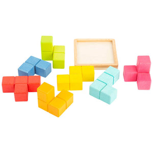 3D Geometric Wooden Puzzle Cube - Small Foot