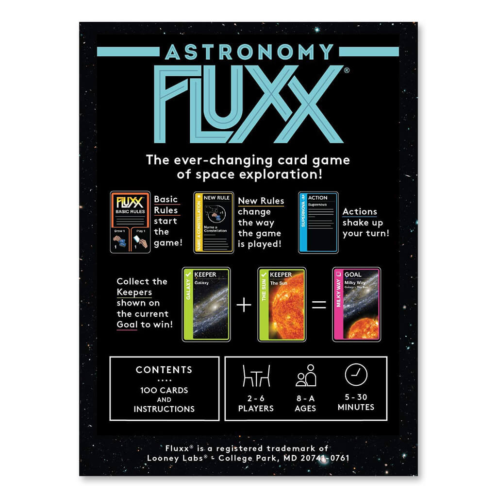Astronomy Fluxx Card Game - Steam Rocket