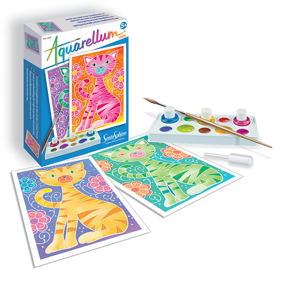 Aquarellum Painting Set: Cats Mini - Sentosphere