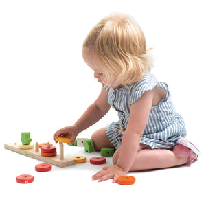 Counting Carrots Wooden Stacking Game - Tender Leaf Toys