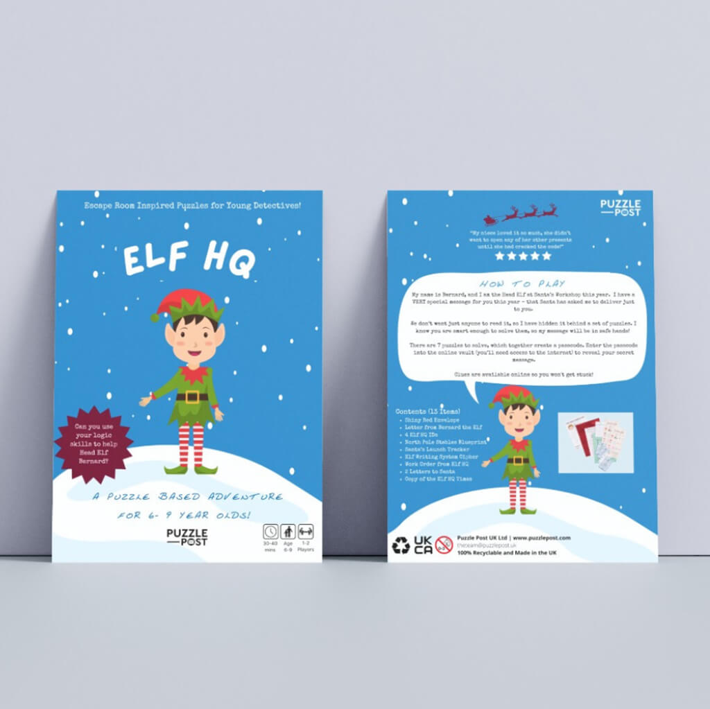 Elf HQ Festive Escape Room Game - Puzzle Post
