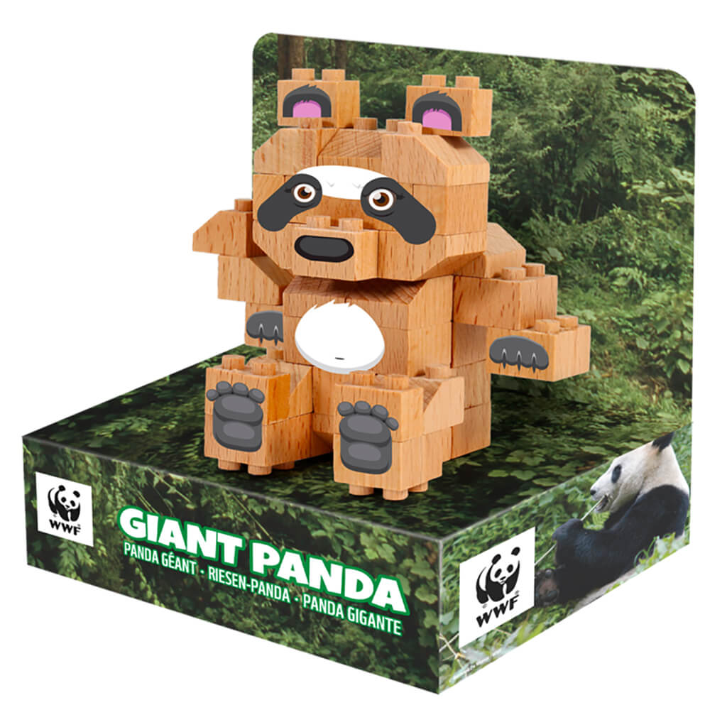 WWF Giant Panda Eco Wooden Construction Bricks - FabBrix