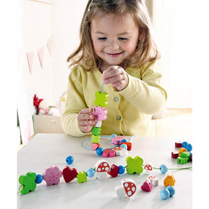 Lucky Charm Wooden Threading Bead Game Haba Steam Rocket
