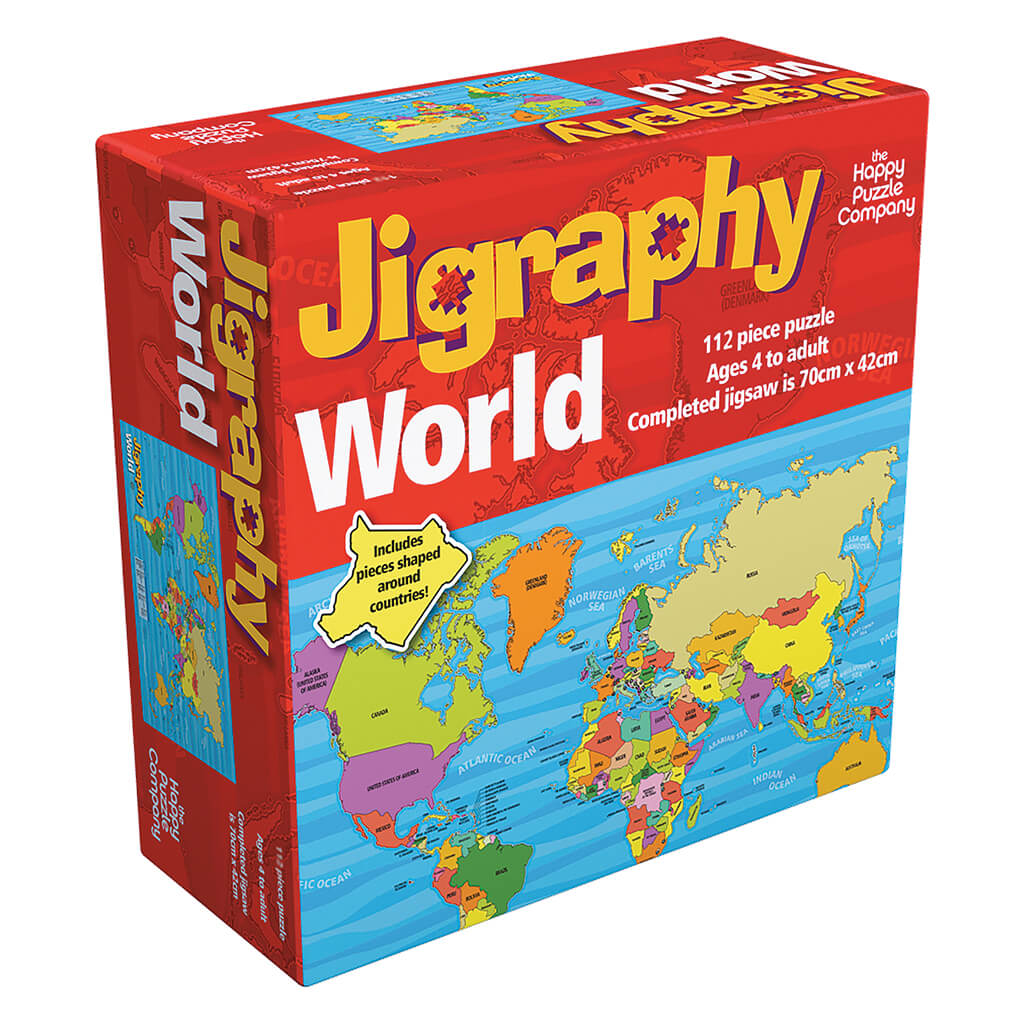 Jigraphy World 112-Piece Jigsaw Puzzle - The Happy Puzzle Company