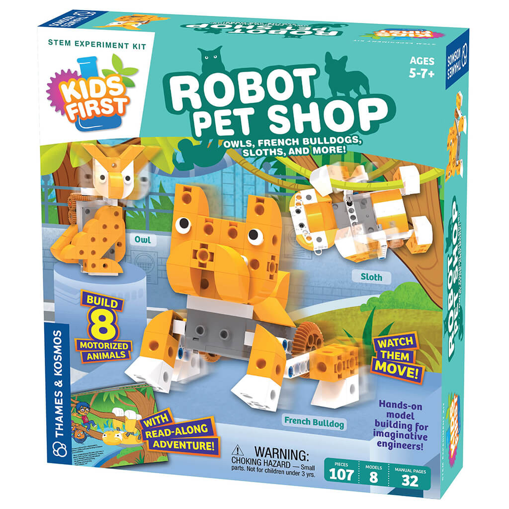 Robot Pet Shop Construction Kit by Kids First - Steam Rocket