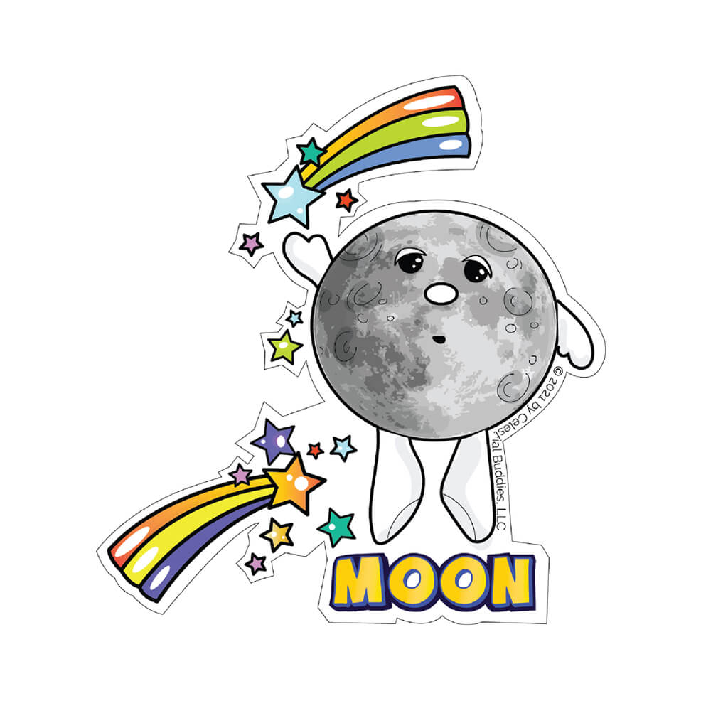 Moon Vinyl Sticker - Celestial Buddies