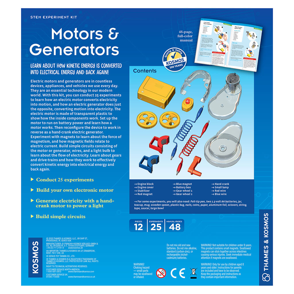 Motors and Generators Stem Experiment Kit - Thames & Kosmos