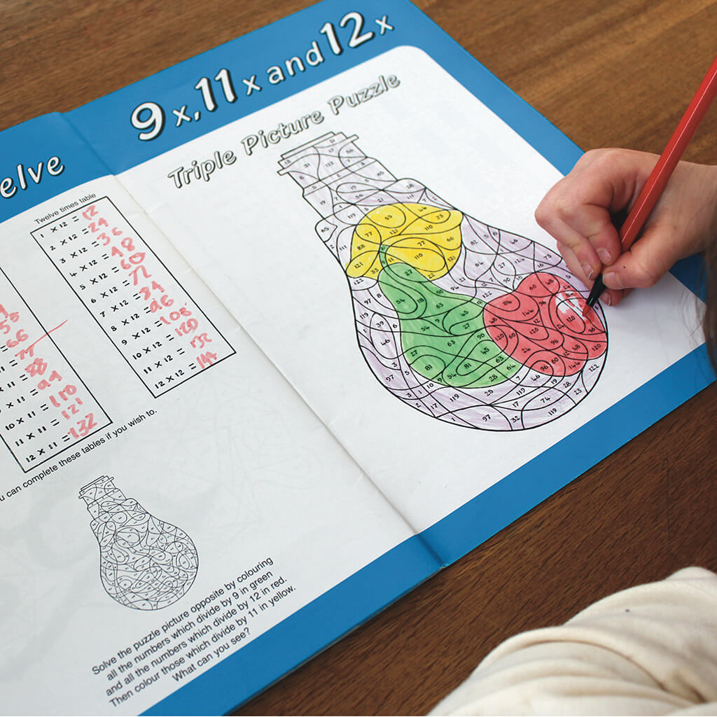 Multiplication Tables Maths Colouring Book 2 - Steam Rocket