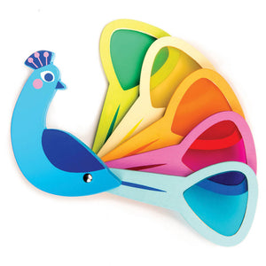 Peacock Colours Wooden Toy - Tender Leaf Toys