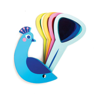 Peacock Colours Wooden Toy - Tender Leaf Toys