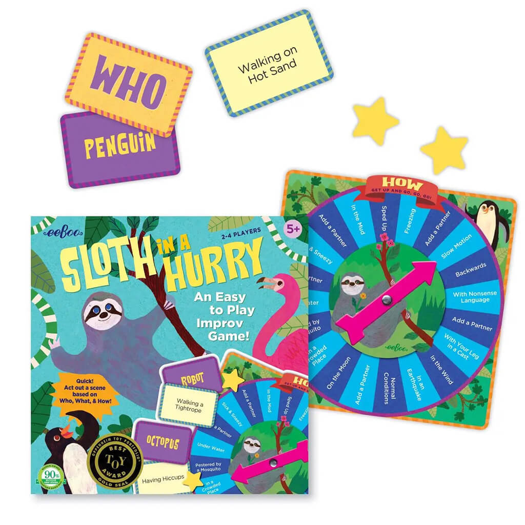 Sloth in a Hurry Improv Game - eeBoo
