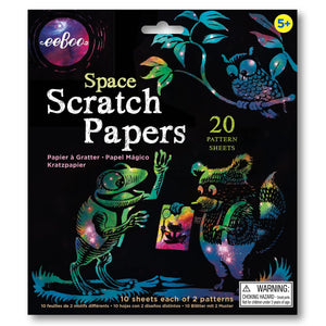 Space Scratch Papers (20 Sheets) - eeBoo