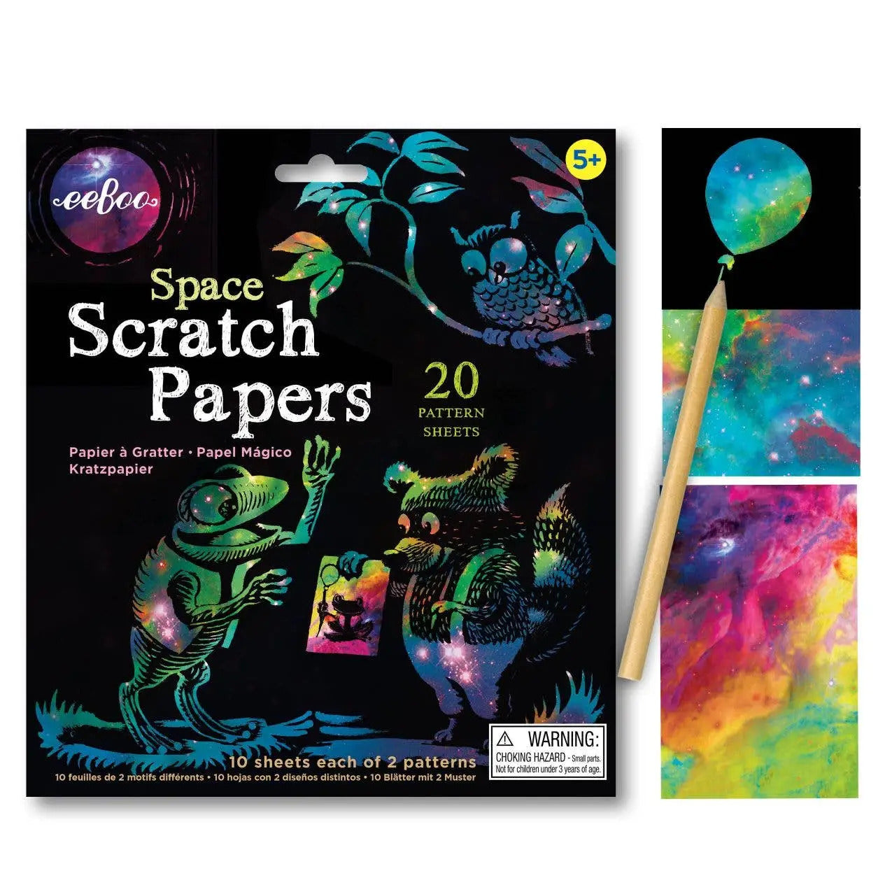 Space Scratch Papers (20 Sheets) - eeBoo
