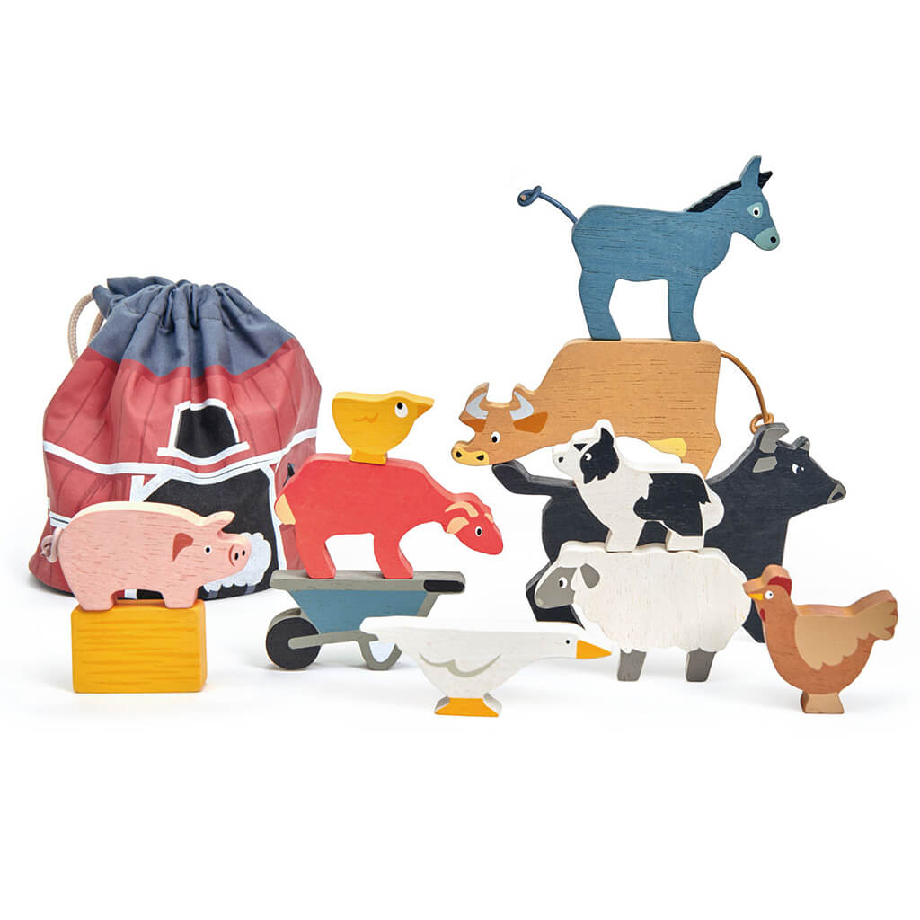 Stacking Farmyard Wooden Toy - Tender Leaf Toys