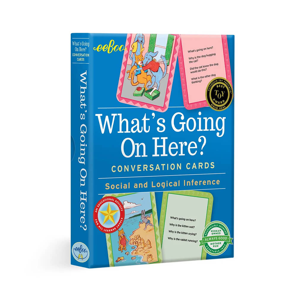 What's Going on Here? Conversation Cards for Social and Logical Inference - eeBoo