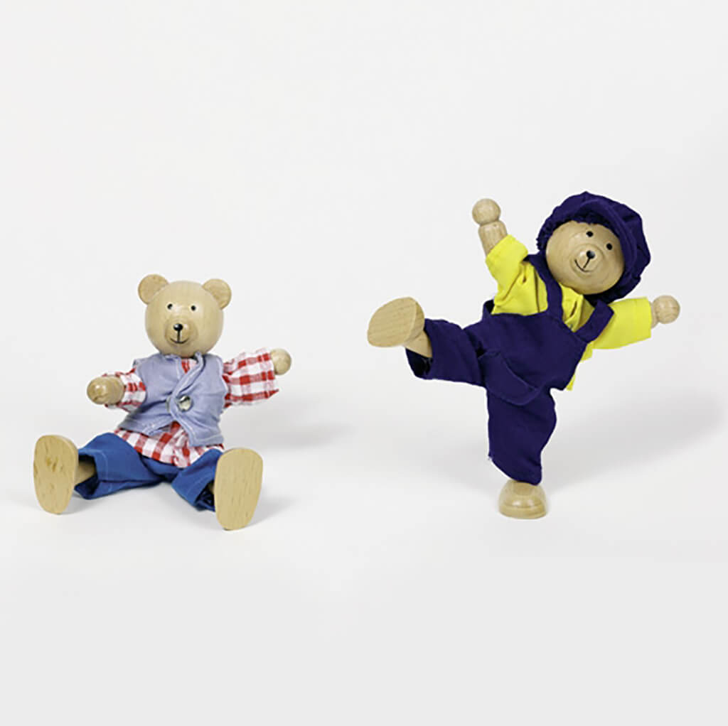 Flexible Wooden Bears Dress Up Box: Benna & Bennoh - Goki