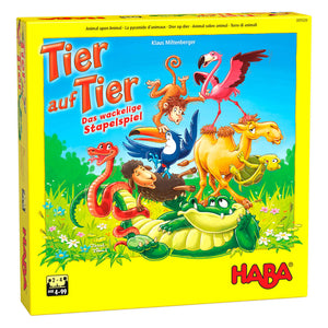 Animal Upon Animal - A Wobbly Stacking Game - Haba (German Box with English Instructions)