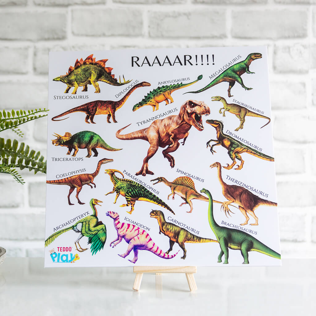 Dinosaurs: Educational Learning Board - Teddo Play