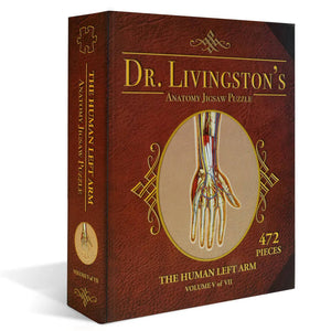 Dr Livingston's Anatomy 472-Piece Jigsaw Puzzle: The Human Left Arm - Genius Games