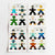 Flockmen Personalisation Sticker Set