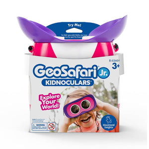 GeoSafari Jr. Kidnoculars Children's Binoculars (Pink) - Educational Insights