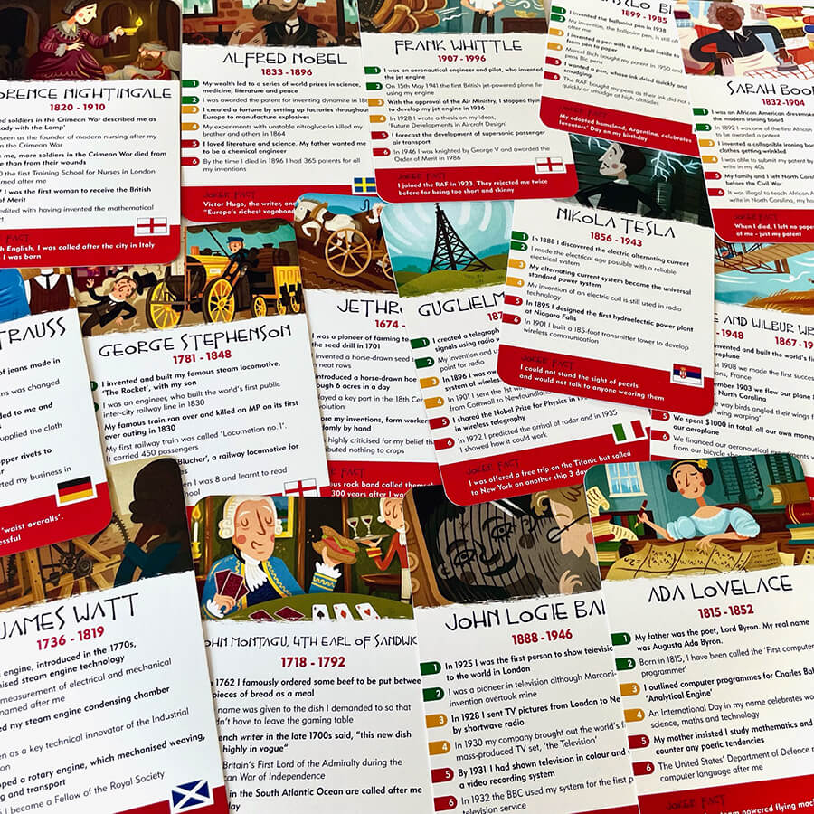 History Heroes Card Game: Inventors