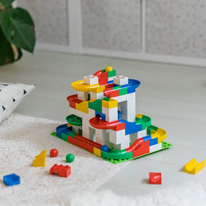 Basic Building Box Marble Run - Hubelino (123 Pieces)