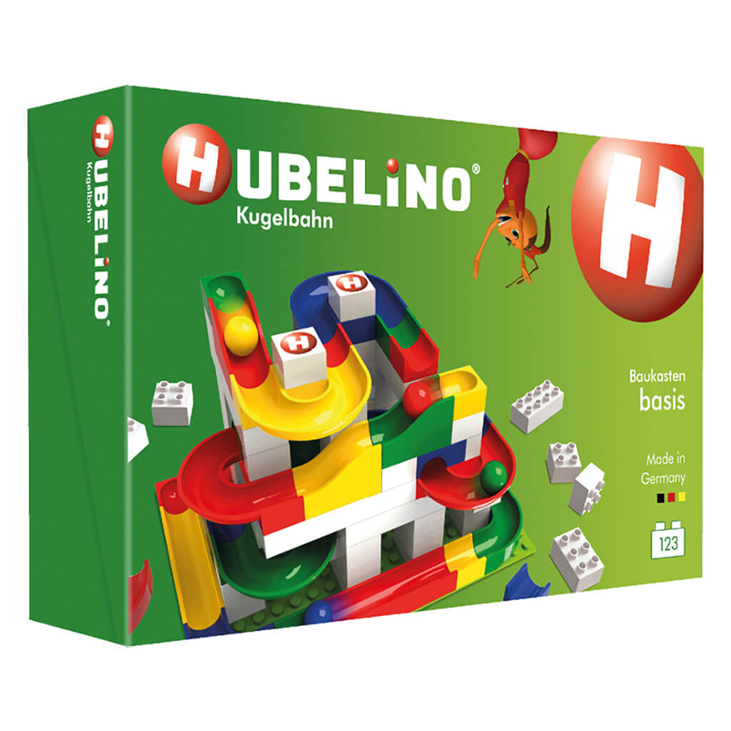 Basic Building Box Marble Run - Hubelino (123 Pieces)