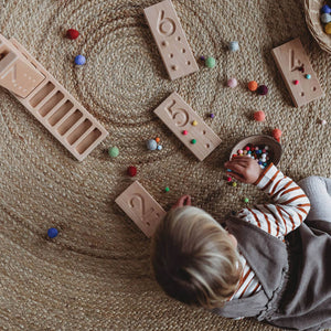 Number Counting Blocks Wooden Learning Resource - The Little Coach House