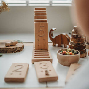 Number Counting Blocks Wooden Learning Resource - The Little Coach House