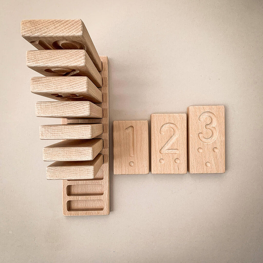 Number Counting Blocks Wooden Learning Resource - The Little Coach House