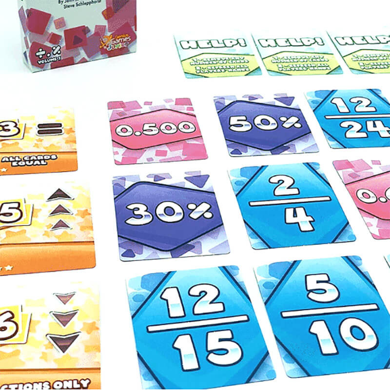 Math Rush 3: Fractions, Decimals & Percentages Card Game - Genius Games