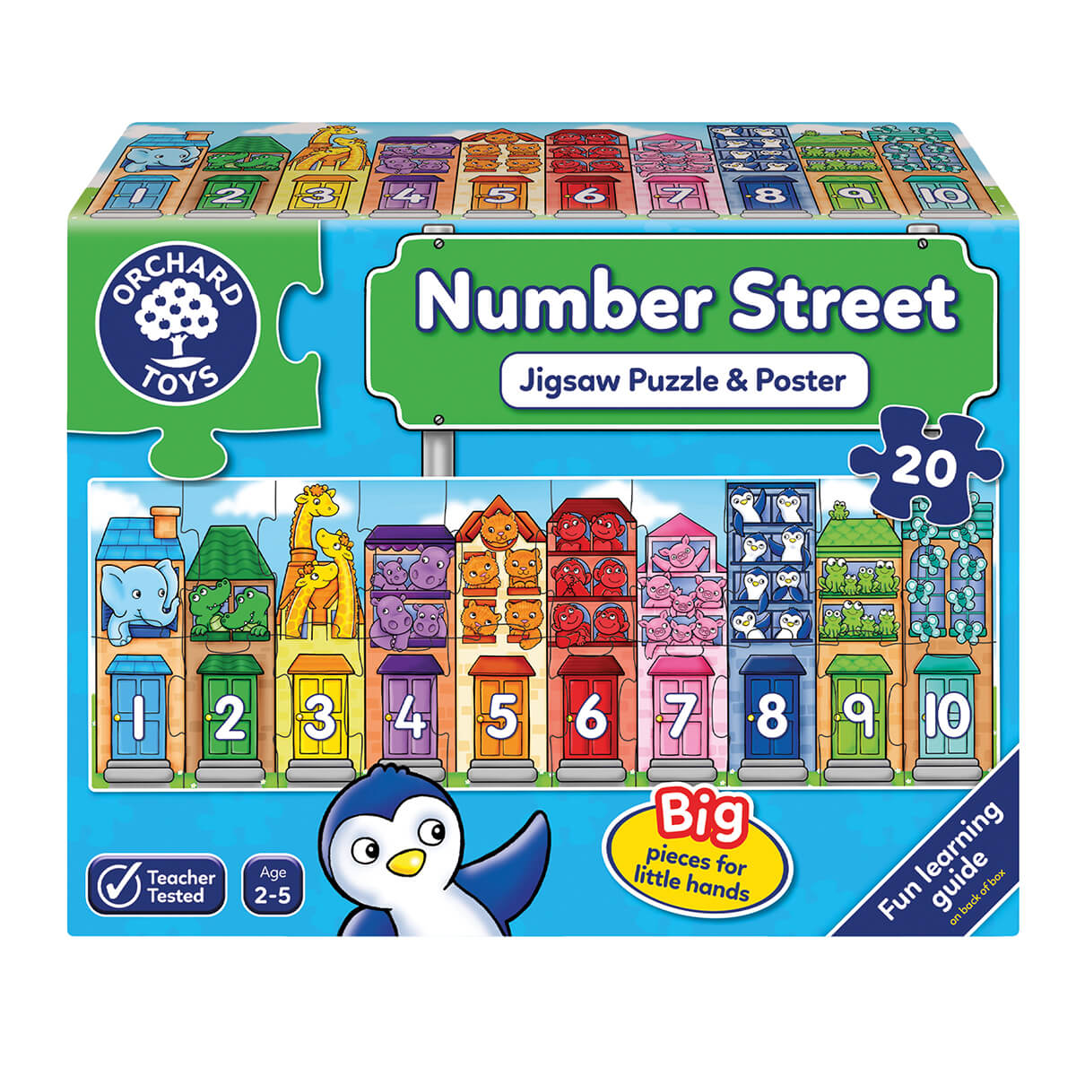 Number Street Jumbo Jigsaw Puzzle and Poster - Orchard Toys