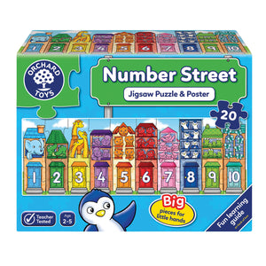 Number Street Jumbo Jigsaw Puzzle and Poster - Orchard Toys