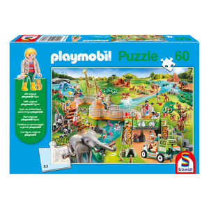 Playmobil: A Zoo Adventure Puzzle and Play (60 Piece) with Figure - Schmidt