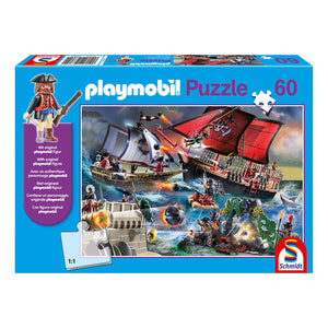 Playmobil: Pirates Paradise Puzzle and Play (60 Piece) with Figure - Schmidt