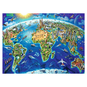 World Landmarks XXL 200 Piece Jigsaw Puzzle - Steam Rocket