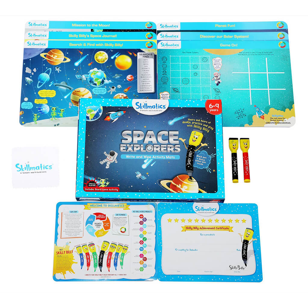 Space Explorer Write & Wipe Activity Set - Steam Rocket