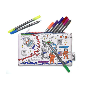 Space Explorer Colour And Learn Pencil Case And Pens - eatsleepdoodle