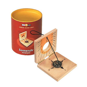 Sonnenuhr Wooden Sundial & Compass - Naseweiss