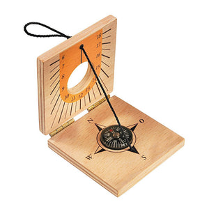 Sonnenuhr Wooden Sundial & Compass - Naseweiss