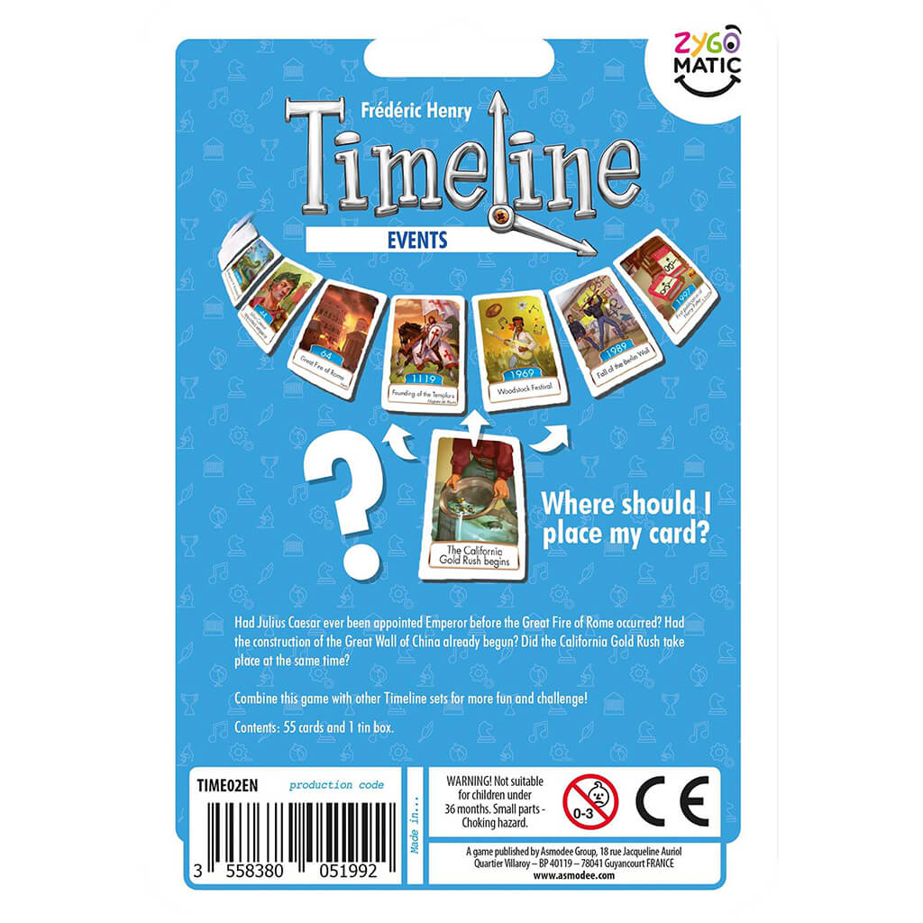 Timeline Events History Card Game - Steam Rocket